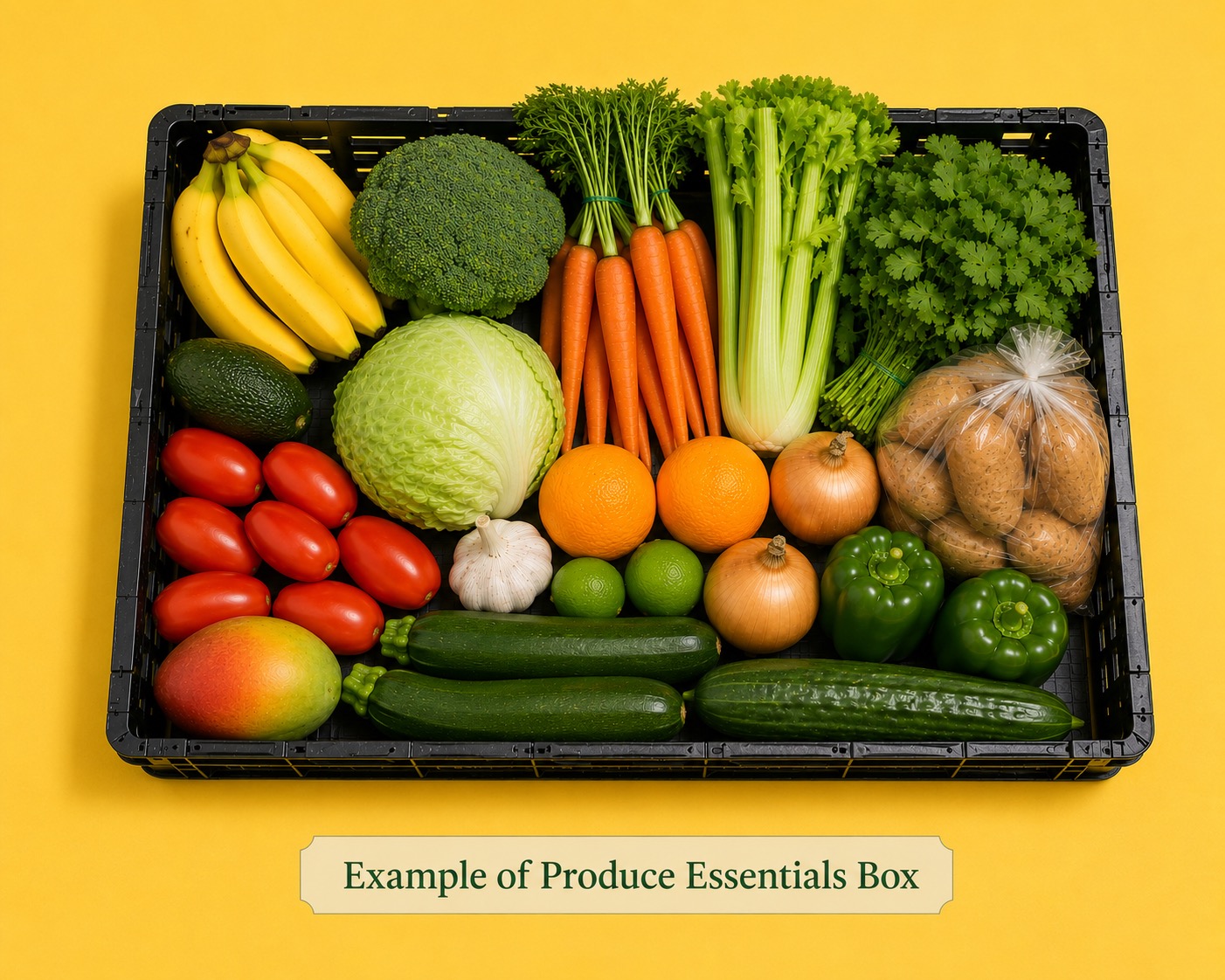 Example of a Produce Essentials Box
